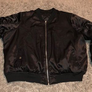 black ruffle sleeve coat